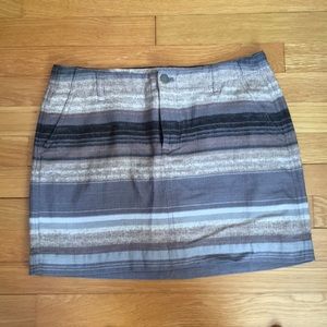 Multi colored striped skirt